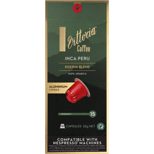 3 PACK OF Vittoria Inca Peru Nespresso Compatible Coffee Capsules pack 10