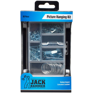 3 PACK OF Jack Hammer Picture Hanging Kit 88 Piece