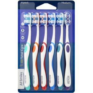3 PACK OF All Smiles Total Care Toothbrush Medium 6 pack