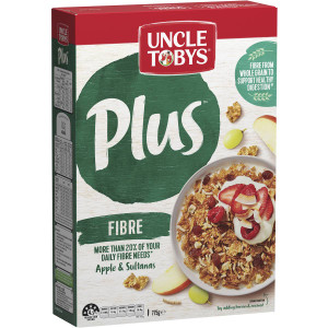 3 PACK OF Uncle Tobys Cereal Plus Fibre 775g