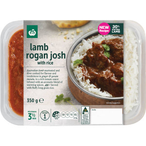 3 PACK OF WW Lamb Rogan Josh With Basmati Rice 350g