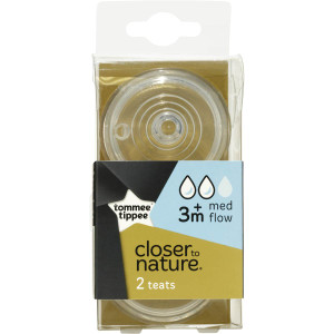 3 PACK OF Tommee Tippee Closer To Nature Medium Flow Teats 2 pack