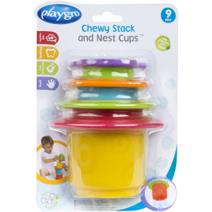 3 PACK OF Playgro Chewy Stack & Nest Cups