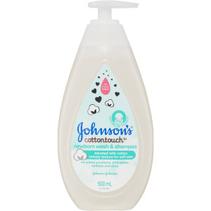 3 PACK OF Johnson's Baby Cottontouch Newborn Wash & Shampoo 500ml