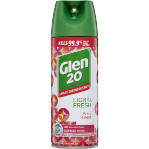 3 PACK OF Glen 20 Disinfectant Spray Berry Breeze 300g