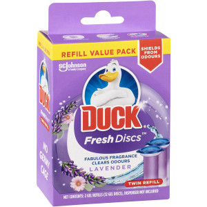 3 PACK OF Duck Toilet Cleaner Fresh Disc Lavender Refill 72ml