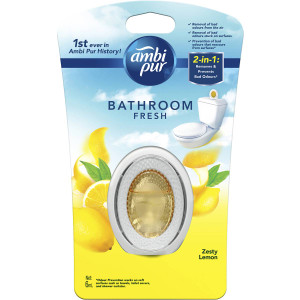 3 PACK OF Ambi Pur Bathroom Fresh Air Freshener Zesty Lemon 6ml
