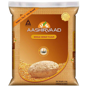 3 PACK OF Aashirvaad Whole Wheat Atta Flour 5kg
