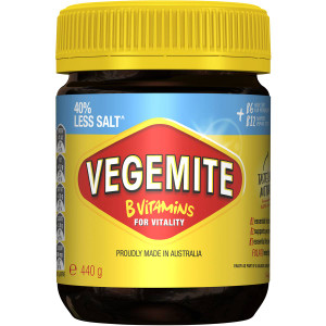 3 PACK OF Vegemite 40% Less Salt  440g