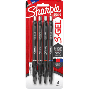 3 PACK OF Sharpie S Gel Comfort Grip Pens Medium 4 pack