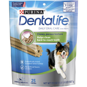 3 PACK OF Dentalife Small & Medium Dog Treats 25 pack