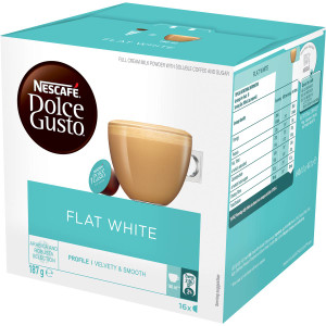 3 PACK OF Nescafe Dolce Gusto Flat White Capsules 16 pack