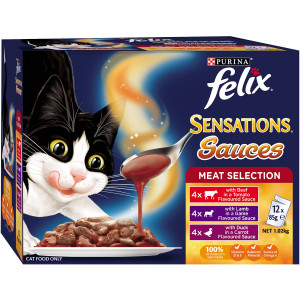 3 PACK OF Felix Sensations Sauces Meat 85g x 12 pack