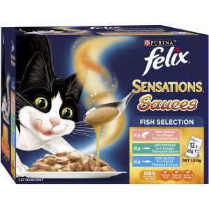 3 PACK OF Felix Sensations Sauces Fish 85g x 12 pack