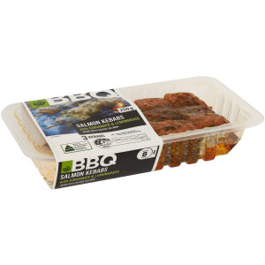 3 PACK OF WW Bbq Salmon Kebabs With Coriander & Lemongrass 250g