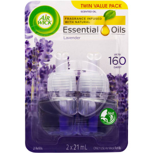 3 PACK OF Air Wick Plug-in Air Freshener Lavender Refill 2x21ml