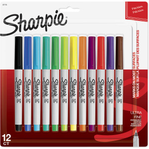 3 PACK OF Sharpie Ultra Fine Permanent Marker 12 pack
