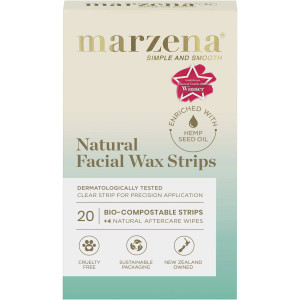 3 PACK OF Marzena Natural Facial Wax Strips 20 pack