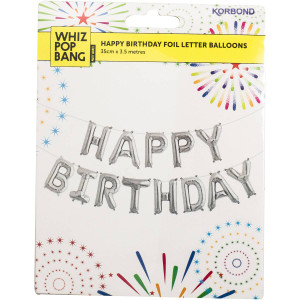 3 PACK OF Korbond Happy Birthday Foil Balloon Metallic Set Assorted