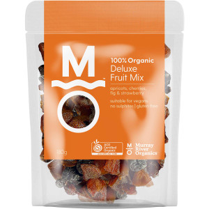 3 PACK OF Murray River Organics 100% Organic Deluxe Fruit Mix  180g