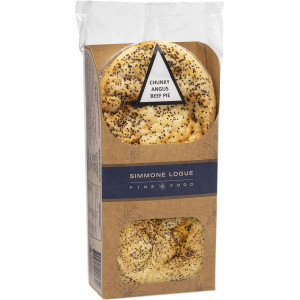 3 PACK OF Simmone Logue Angus Chunky Beef Pie 2pk 400g