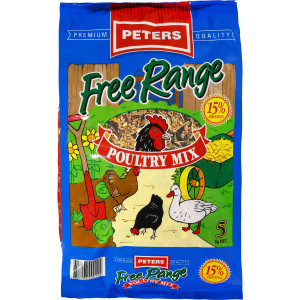3 PACK OF Peters Poultry Free Range Mix 5kg