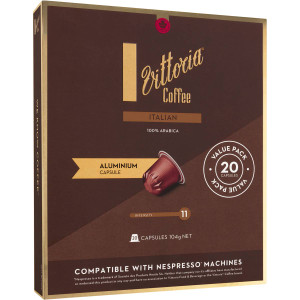 3 PACK OF Vittoria Italian Nespresso Compatible Coffee Capsules pack 20