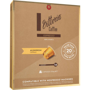 3 PACK OF Vittoria Espresso Nespresso Compatible Coffee Capsules pack 20