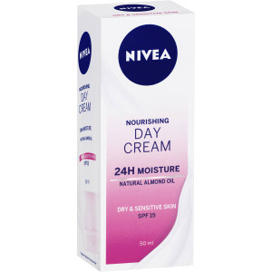 3 PACK OF Nivea Nourishing Day Cream Dry & Sensitive Skin Spf15