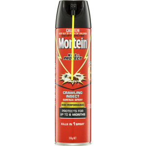3 PACK OF Mortein Easy Reach Surface Spray Crawling Insect Killer 350g