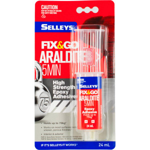 3 PACK OF Selleys Adhesive Araldite 5 Minute Dispenser 24ml