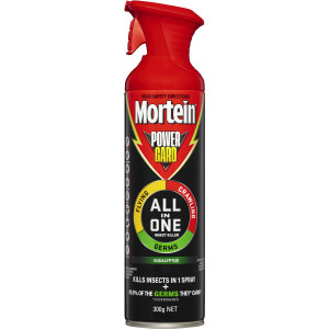 3 PACK OF Mortein Powergard All In One Insect Spray 300g