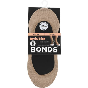 3 PACK OF Bonds Ladies Invisible Socks Size 3-8 3 pack