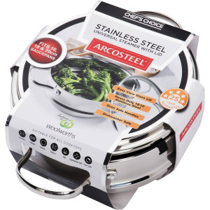 3 PACK OF Arcosteel Cookware Universal Steamer 20cm