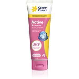 3 PACK OF Cancer Council Active Pink Sunscreen Spf 50 Plus 110ml