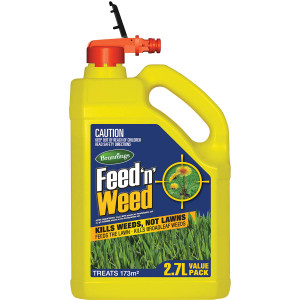 3 PACK OF Brunnings Feed 'n Weed Hose-on 2.7l