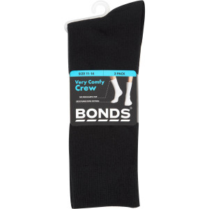 3 PACK OF Bonds Socks Mens Business Black Size 11-14 3 pack