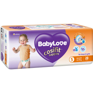 3 PACK OF Babylove Cosifit Bulk Nappies Walker 28 pack
