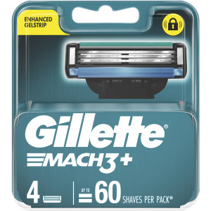 3 PACK OF Gillette Mach3+ Blades 4 pack