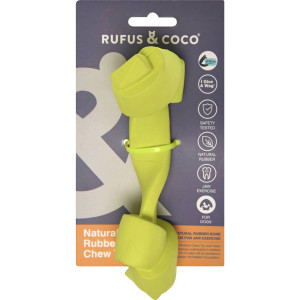 3 PACK OF Rufus & Coco Natural Rubber Chew Toy 3 PACK OF Rufus & Coco Natural Rubber Chew Toy