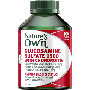 3 PACK OF Nature's Own Glucosamine Sulfate 1500 With Chondroitin Tablets 100 pack