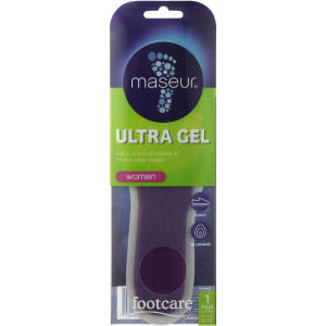 3 PACK OF Maseur Footcare Woman Ultra Gel Insole 1 pair
