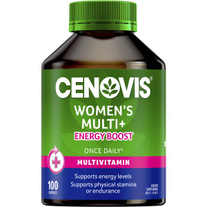 3 PACK OF Cenovis Once Daily Women's Multi + Energy Boost Capsules 100 pack