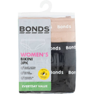 3 PACK OF Bonds Womens Bikini Size 12 3 pack