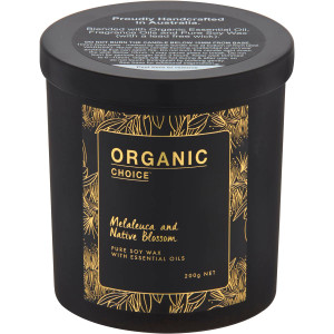 3 PACK OF Organic Choice Soy Wax Essential Oils Candle Melaleuca & Native Blossom 200g