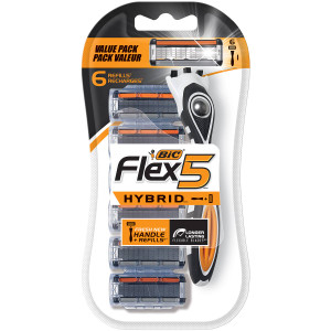 3 PACK OF Bic Flex 5 Hybrid Shaver 6 pack