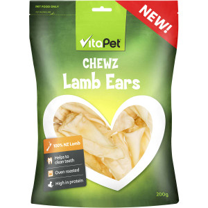 3 PACK OF Vitapet Lamb Ears 200g