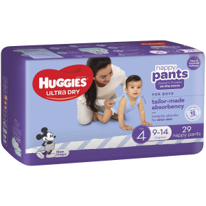3 PACK OF Huggies Nappy Pants Toddler Boy 29 pack