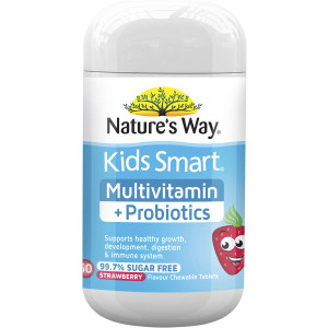 3 PACK OF Nature's Way Kids Multi Plus Probiotics Chewable Tablets 50 pack