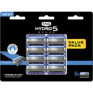 3 PACK OF Schick Hydro 5 Sense Hydrate With Coconut Oil 8 pack